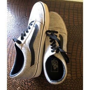 GRAY AND BLACK VANS